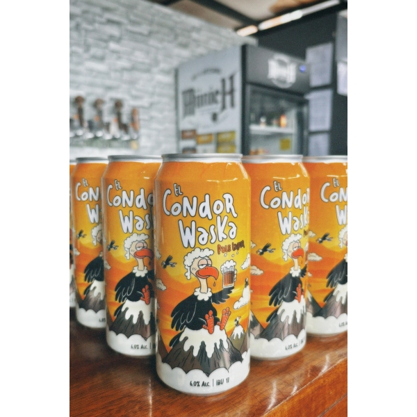 CERVEZA ARTESANAL Munich El Cóndor Waska Pale Lager Lata 473 ml