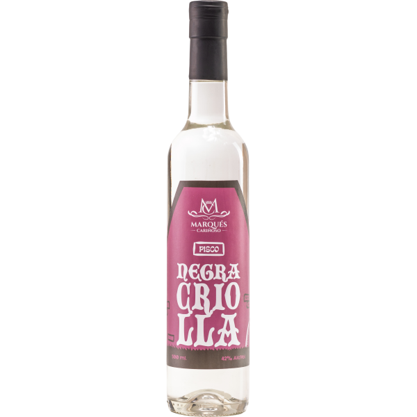 Pisco puro Marqués Cariñoso de uva Negra Criolla 500ML