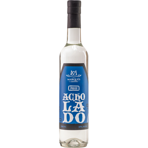 Pisco Acholado Marqués Cariñoso de uvas Negra Criolla e Italia 500ML